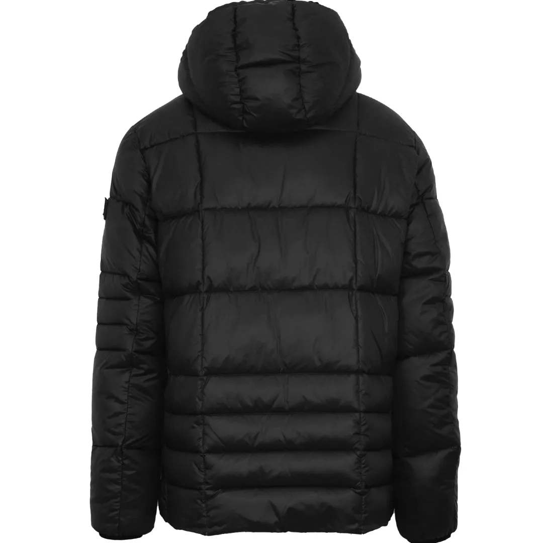 Plein Sport Small Circle Logo Quilted Black Jacket