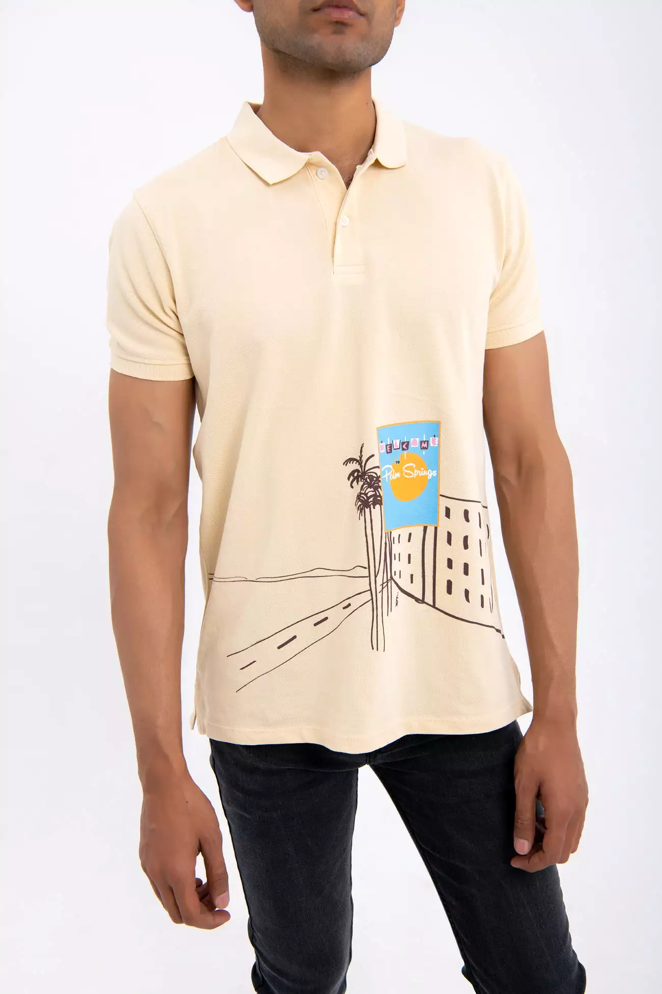 REGULAR FIT PRINTED POLO SHIRT