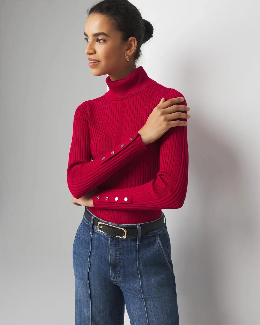 Ribbed Turtleneck Sweater