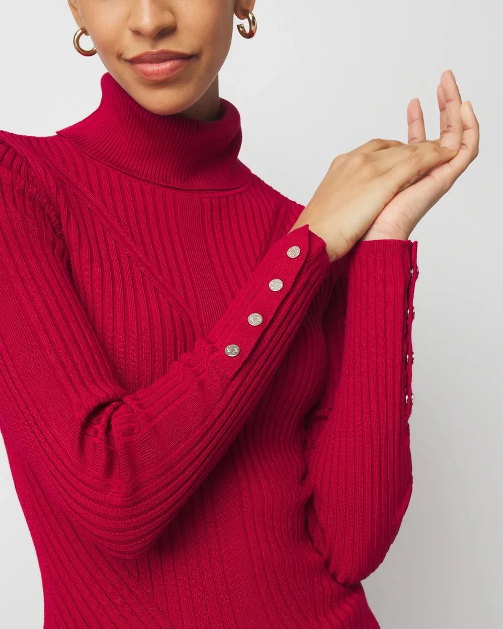 Ribbed Turtleneck Sweater