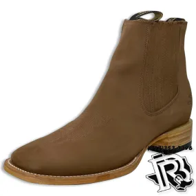 ROUGH OUT BOOTS (BOTINES) | ARENA (SAND) SQUARE TOE MEN BOOTS