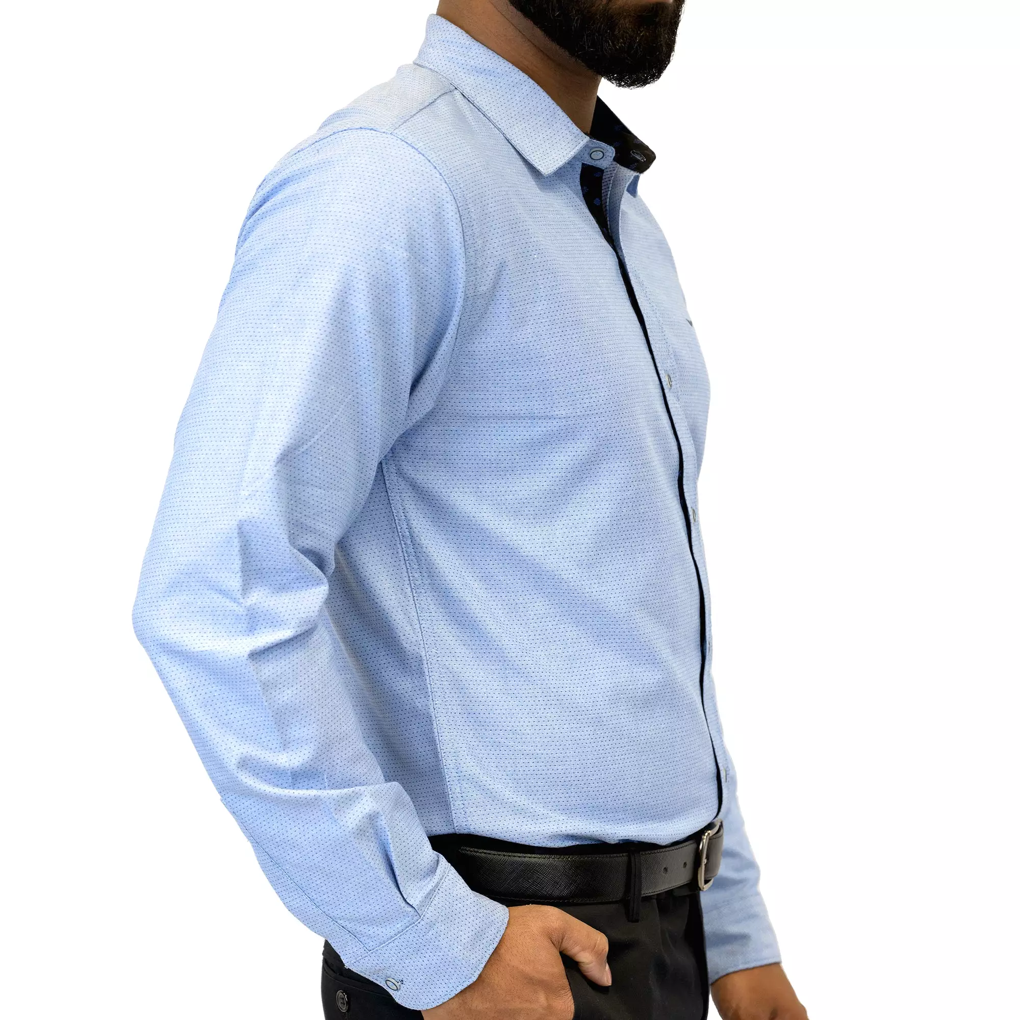 Seamless Blue Casual Shirt