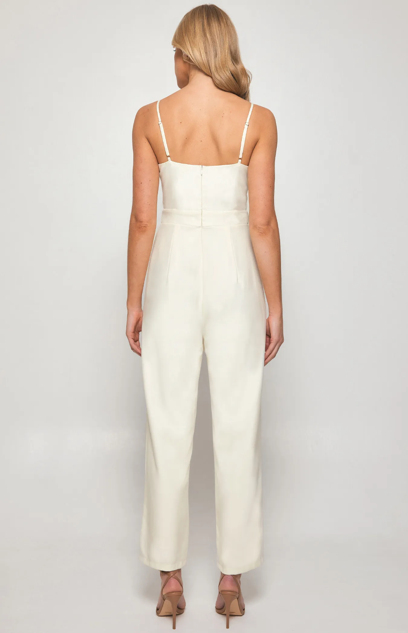 Singlet Strap Jumpsuit with Waist Button Details (SJP570A)