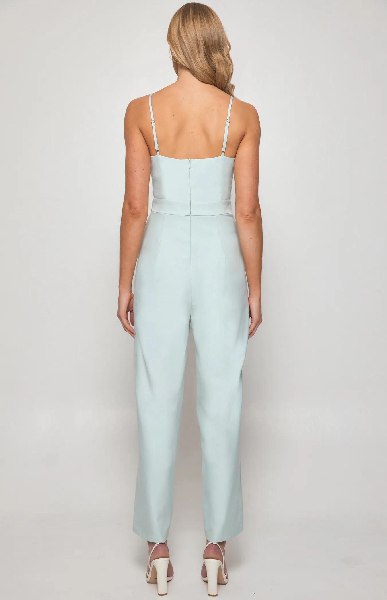 Singlet Strap Jumpsuit with Waist Button Details (SJP570A)