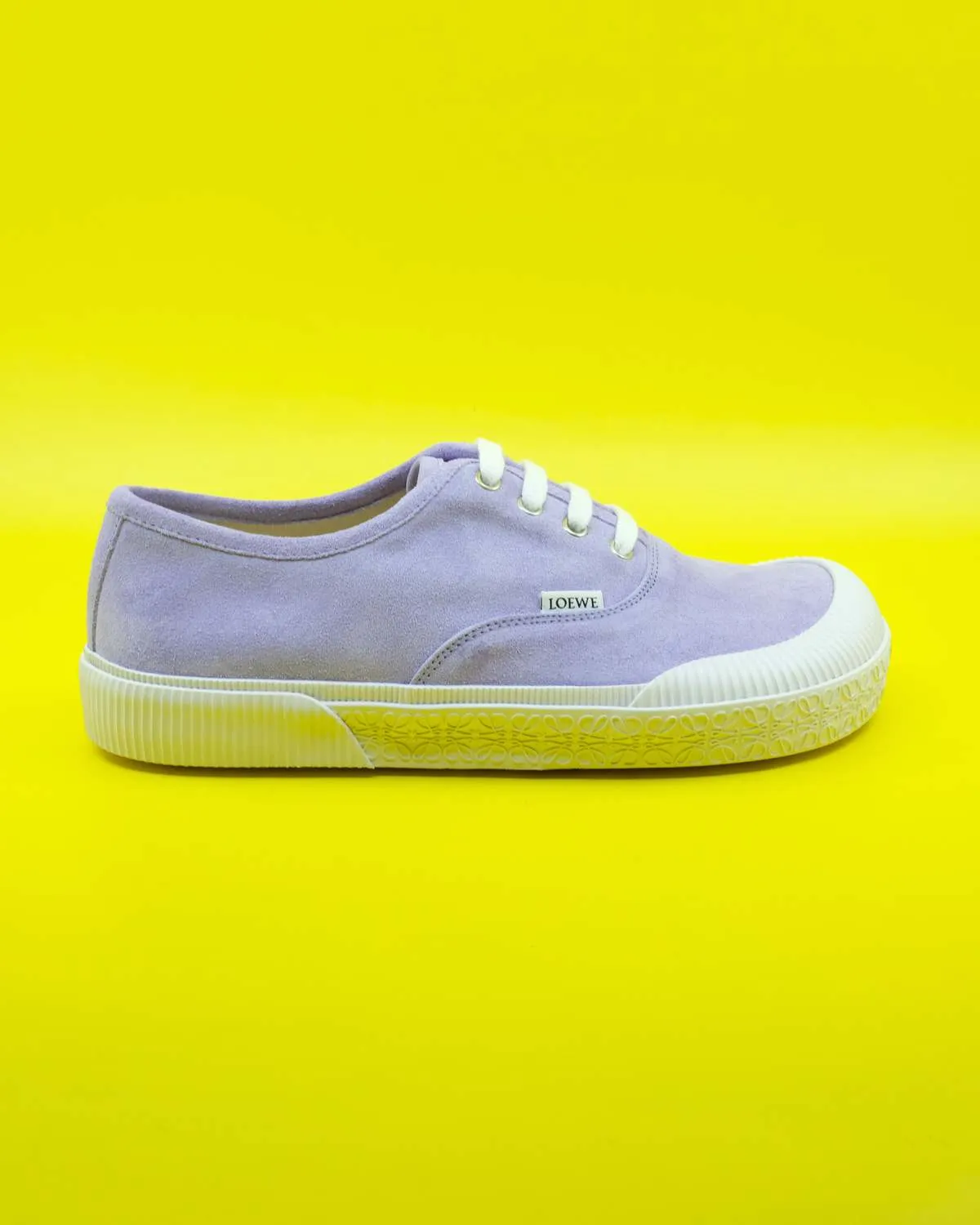 Split Calfskin Terra Vulca Lace Up Sneaker - Lilac