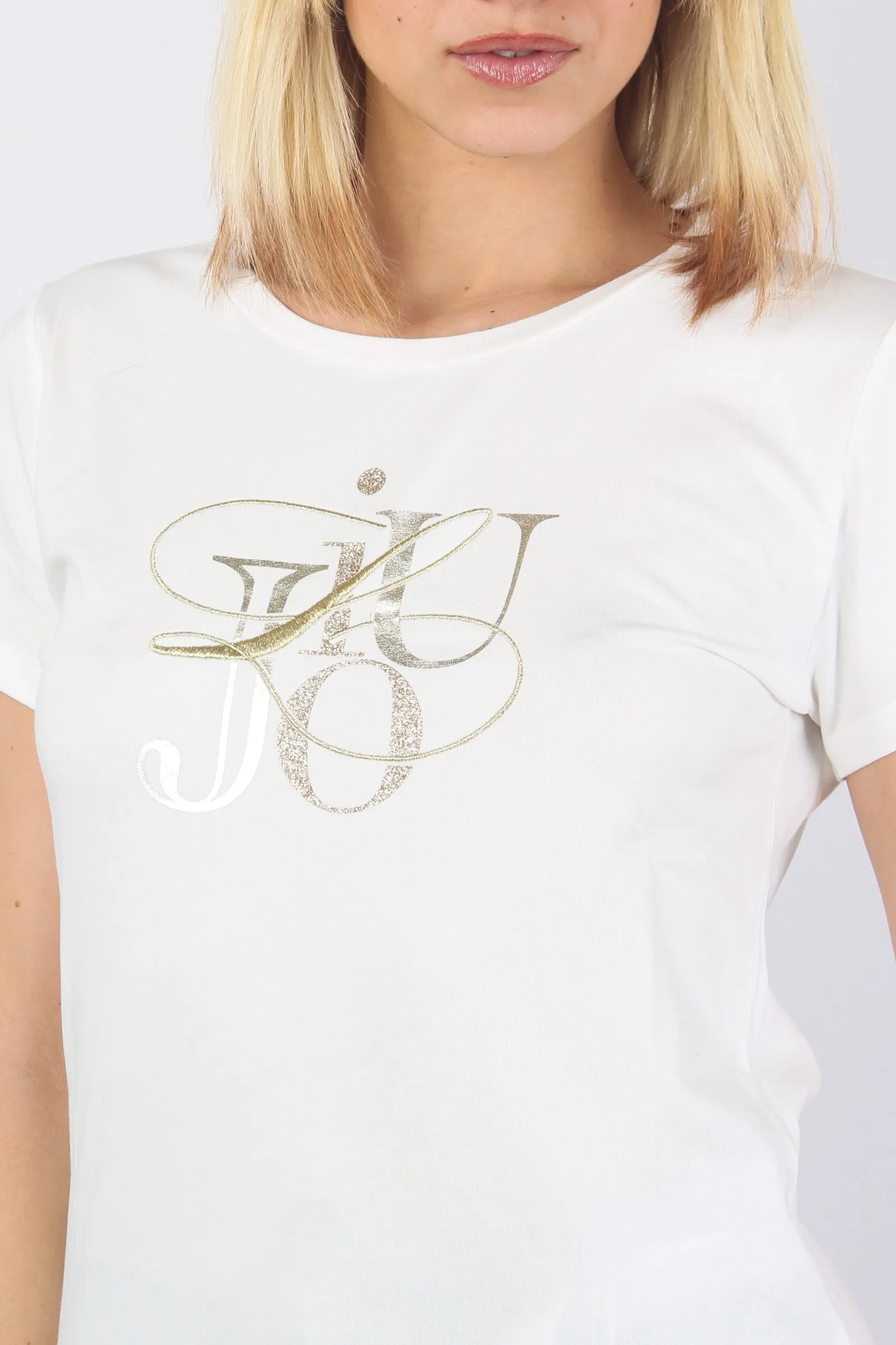 T-shirt Logo Glitter Ivory/shine