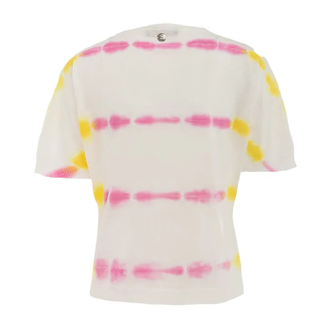 T-SHIRT TIE-DYE LOGO ACTITUDE Woman Multi Off White 