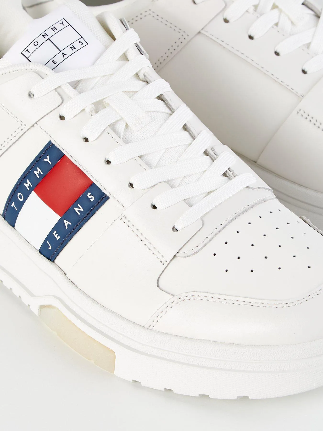 Tommy Jeans Brooklyn Flag Leather Sneaker - White