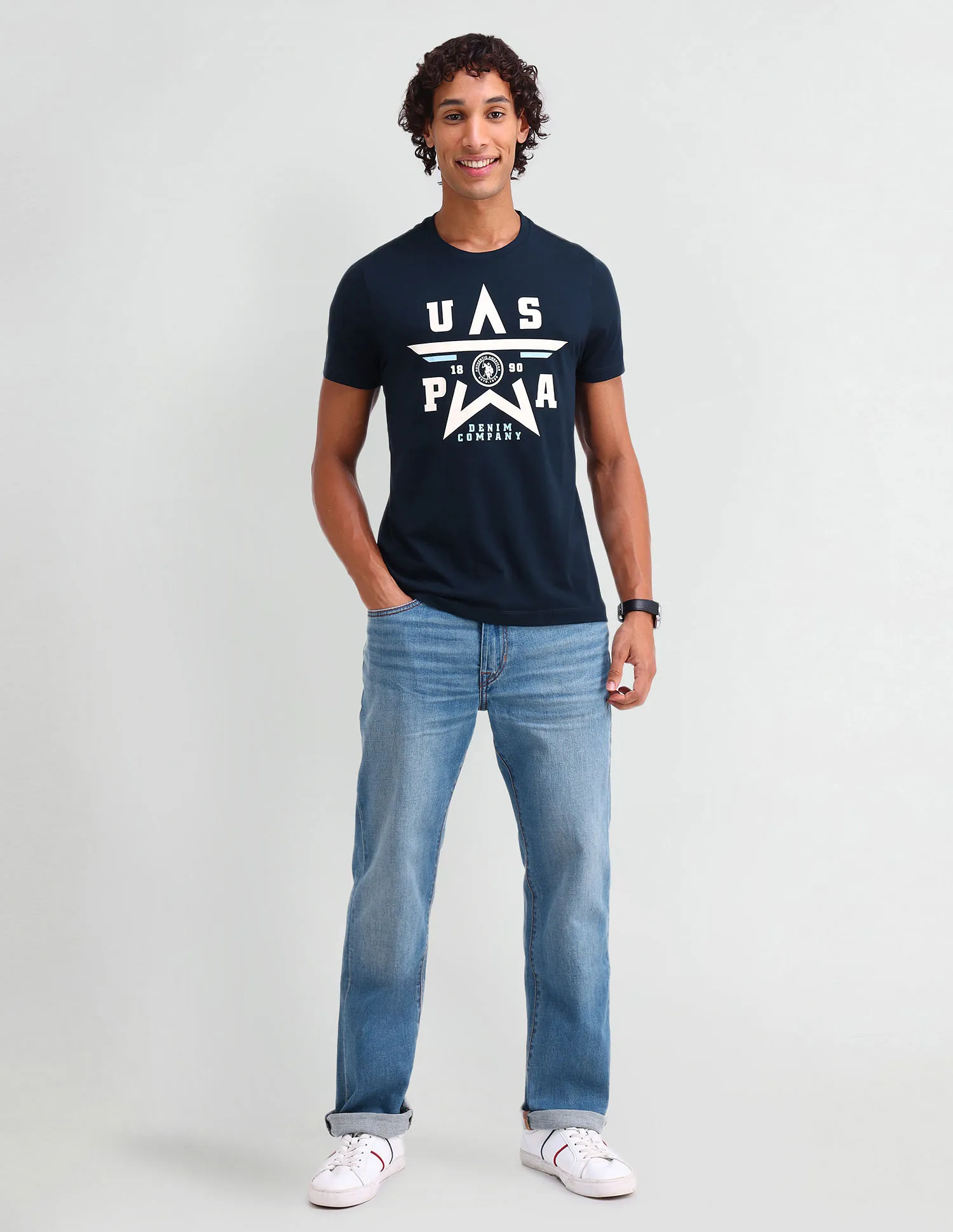 U.S. Polo Assn. Denim Co. Graphic Printed Muscle Fit T-Shirt