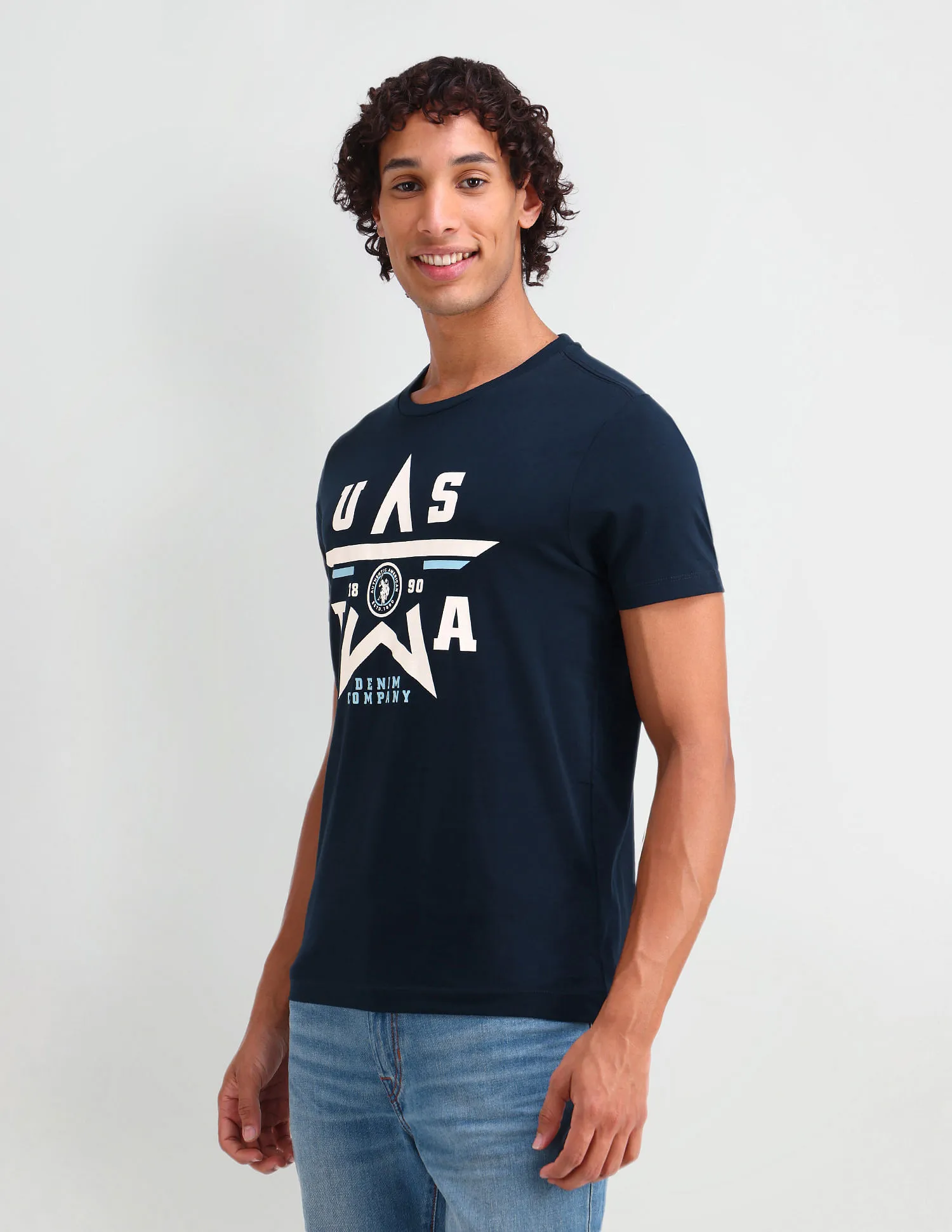 U.S. Polo Assn. Denim Co. Graphic Printed Muscle Fit T-Shirt