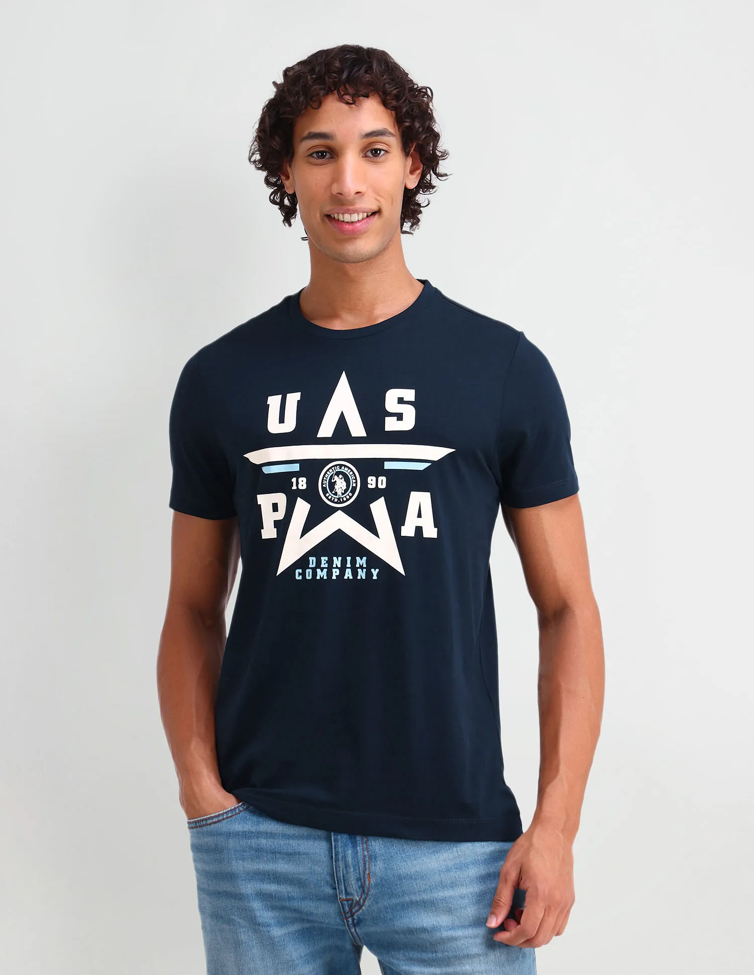 U.S. Polo Assn. Denim Co. Graphic Printed Muscle Fit T-Shirt