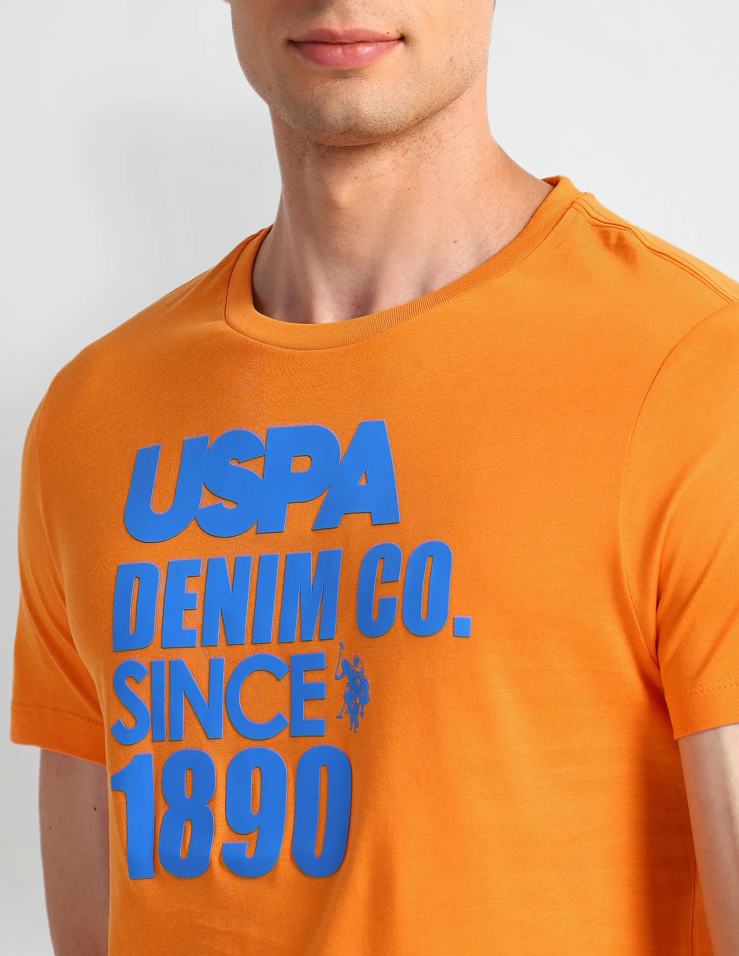 U.S. Polo Assn. Denim Co. Typography Printed Muscle Fit T-Shirt