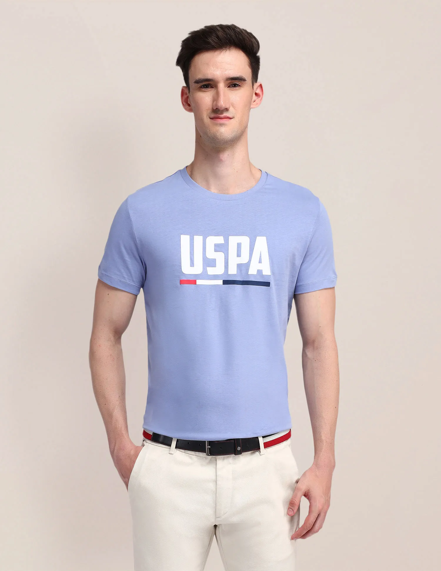 U.S. Polo Assn. Typographic Printed Slim Fit T-Shirt