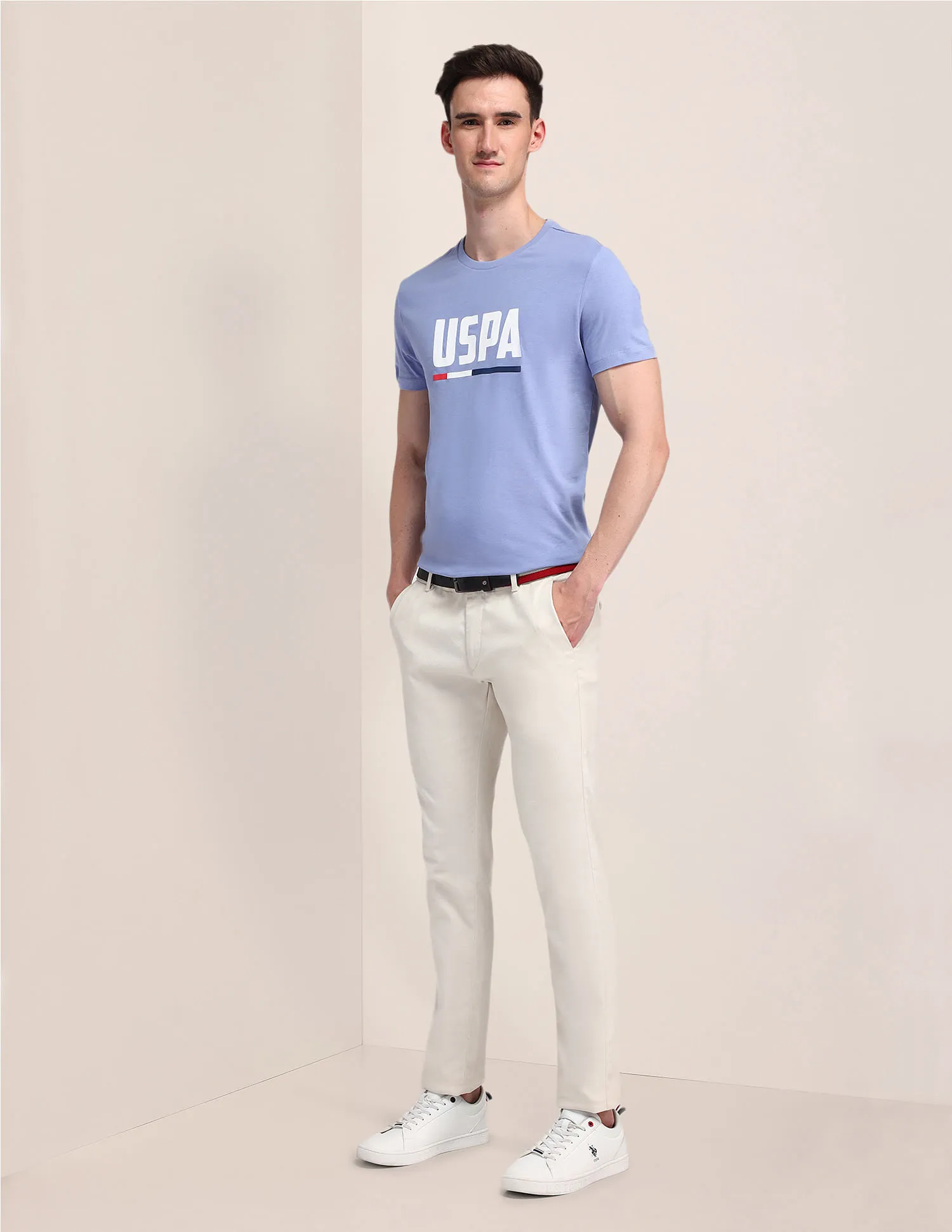 U.S. Polo Assn. Typographic Printed Slim Fit T-Shirt