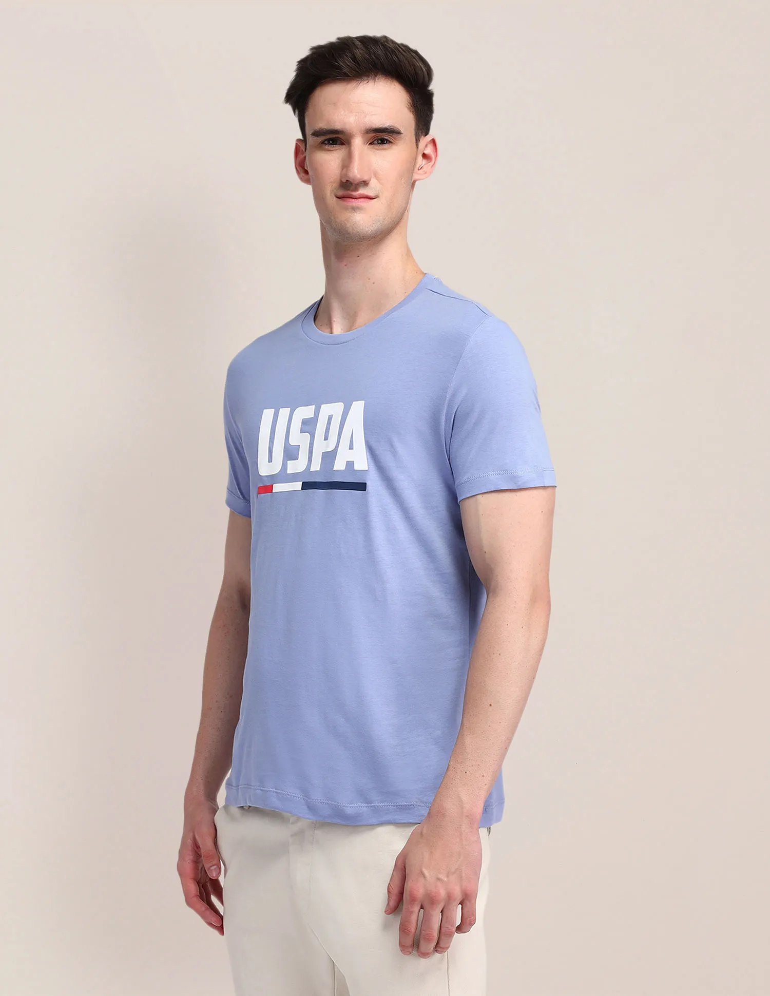 U.S. Polo Assn. Typographic Printed Slim Fit T-Shirt