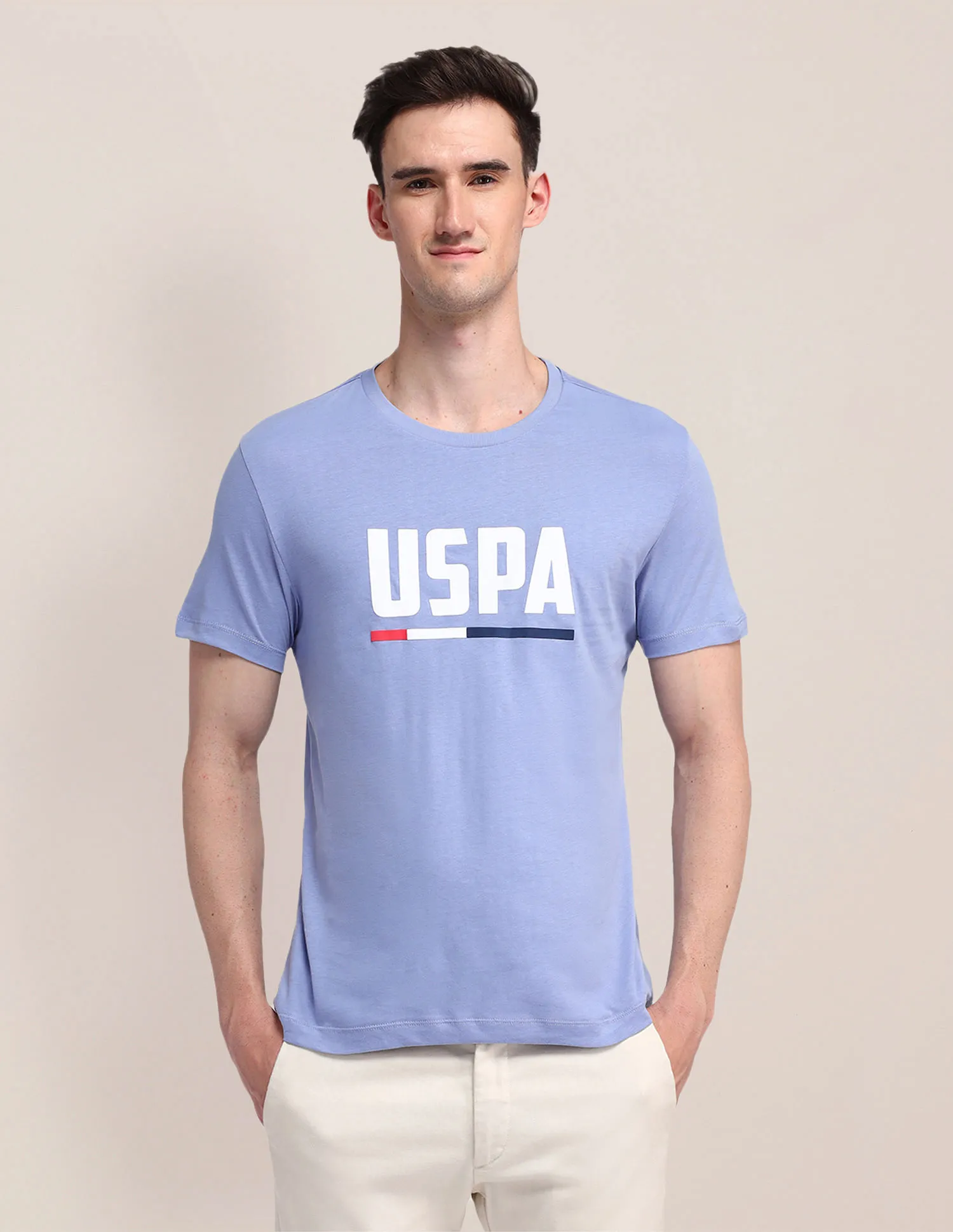 U.S. Polo Assn. Typographic Printed Slim Fit T-Shirt