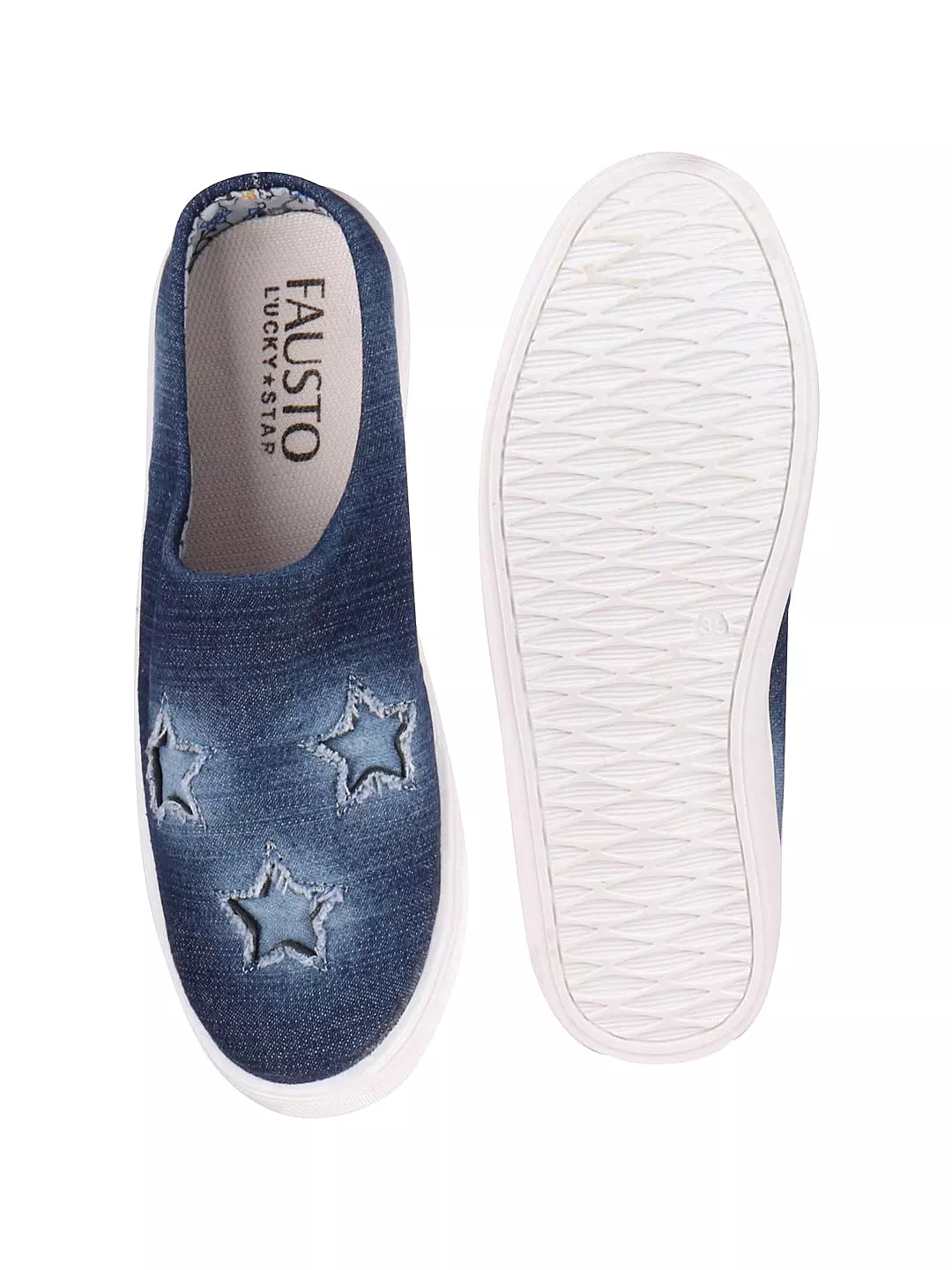 Women Navy Blue Casual Canvas Slip-On Shoes