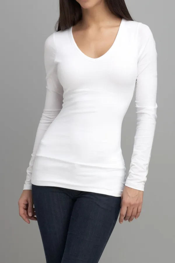 Yummie Invisible Long Sleeve V-Neck Shirt