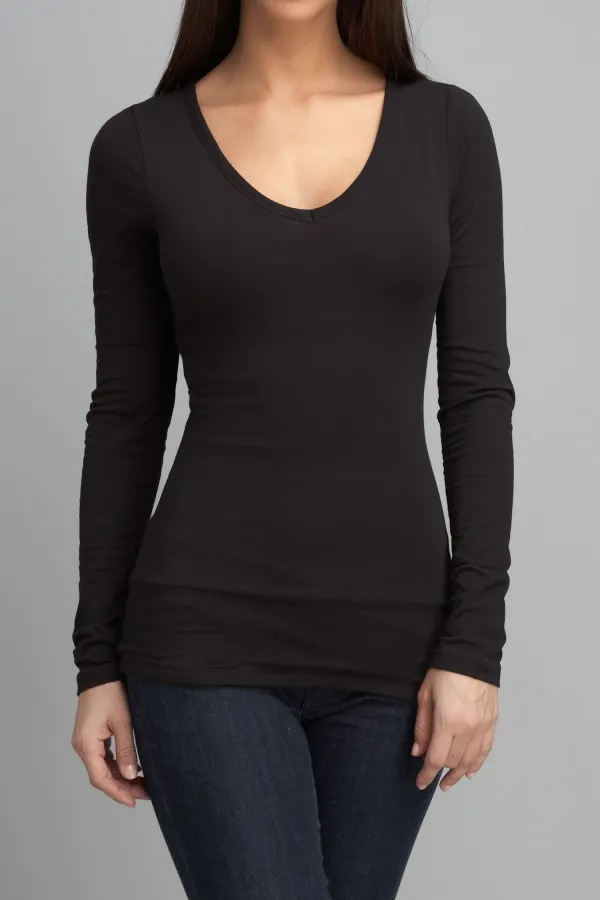 Yummie Invisible Long Sleeve V-Neck Shirt